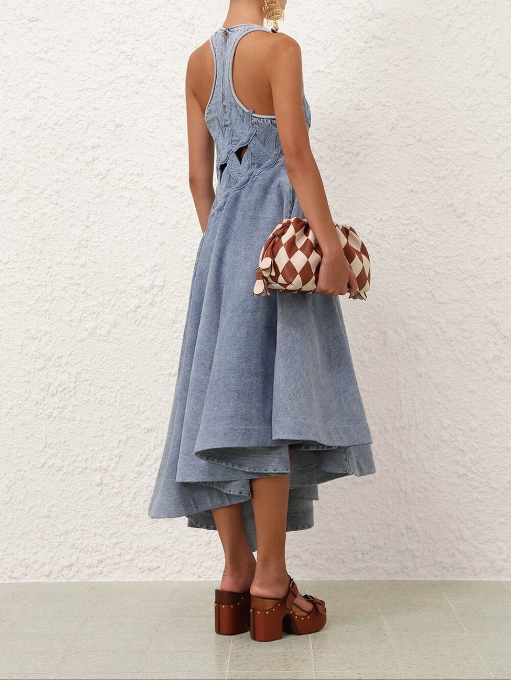 Alchemy Denim Applique Dress Worn Once - Picture 2 of 6